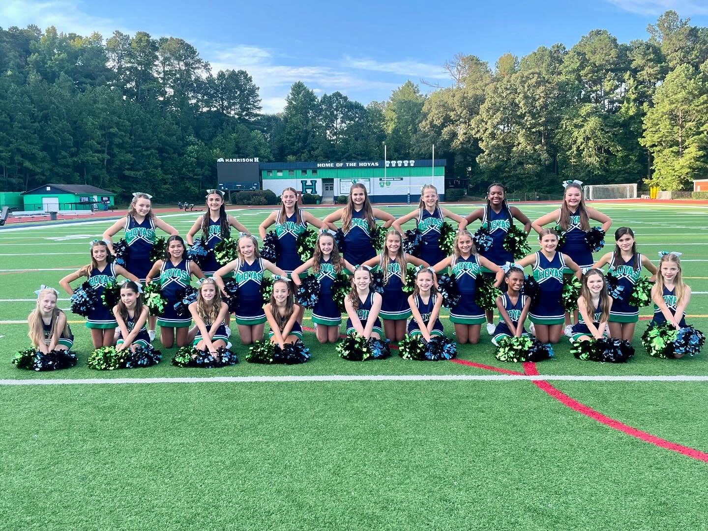 Harrison Junior Hoya Cheer team photo 1